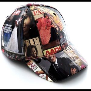 ‼️Multicolor Magazine Cover Collage Cap